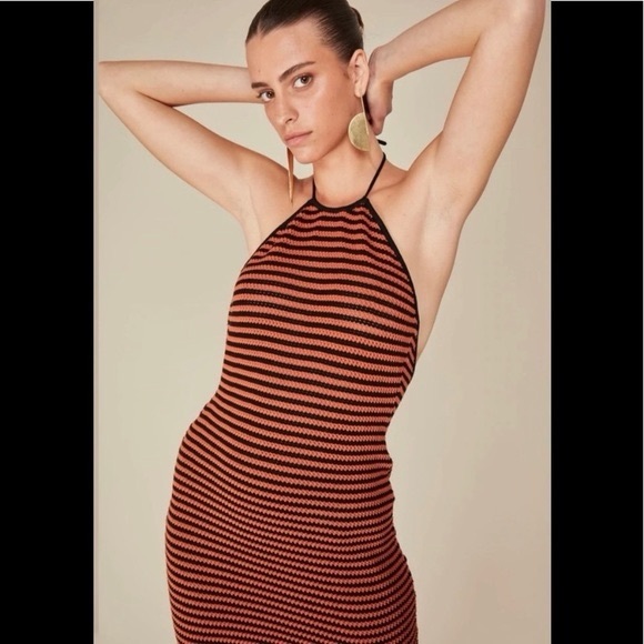 Ronny Kobo Collection Dresses & Skirts - Ronny Kobo Collection Black and Orange Backless Dress